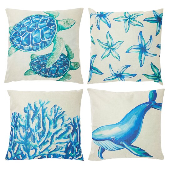 Beach themed throw pillow covers sale